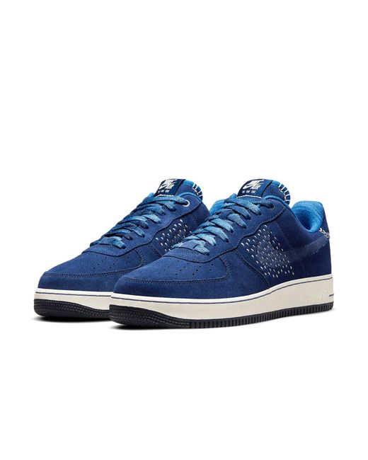 Nike Blue Air Force 1 '07 Prm The One Line Low-Top Sneakers for men