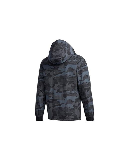 Adidas Blue Camouflage Printing Sports Jacket for men