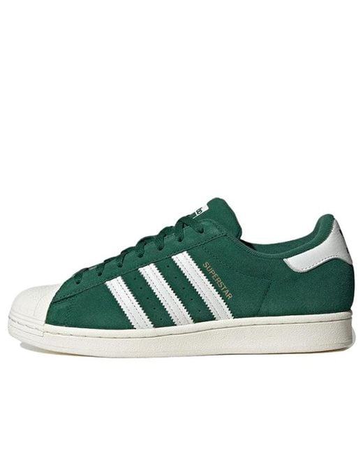 Adidas Green Originals Superstar Shoes 'Dark Metallic' for men