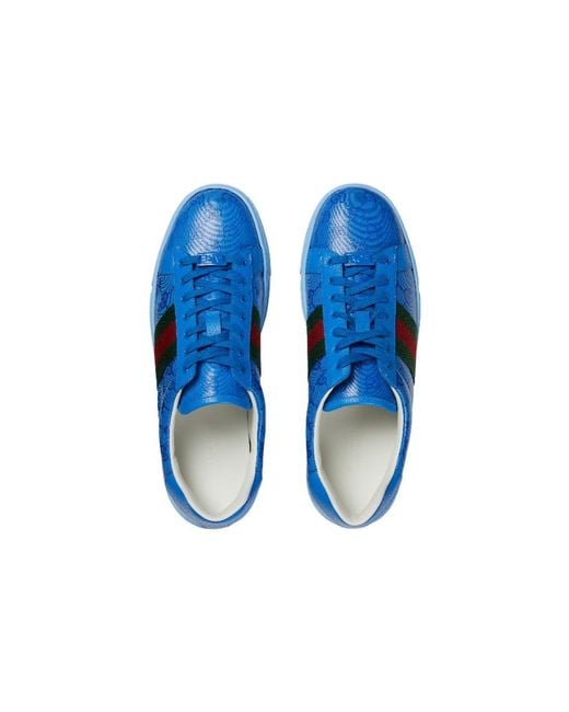 Gucci Blue Ace Gg Crystal Canvas for men