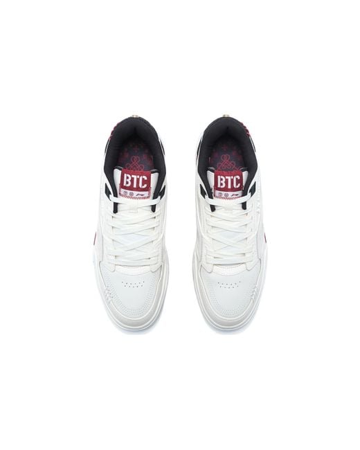 Li-ning White 001 Btc Prm Burgundy' for men