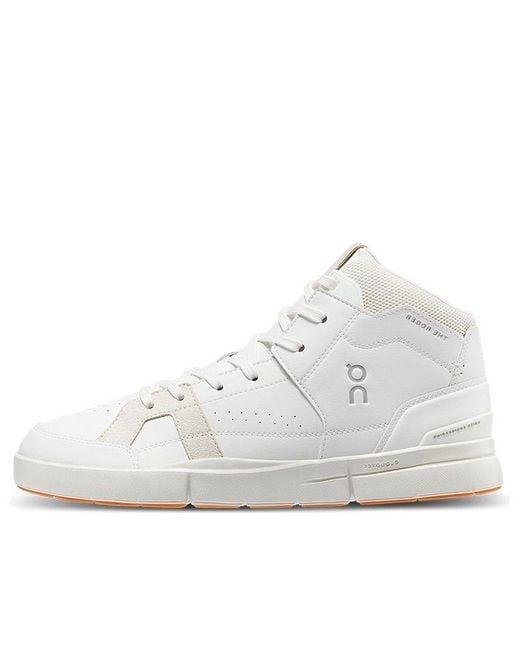 On Shoes White The Roger Clubhouse Mid Sand' for men
