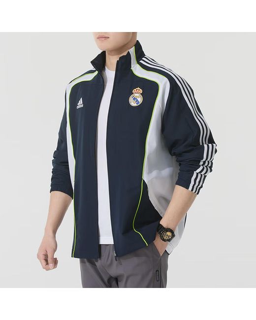 Adidas Blue Real Madrid Ubp Track Top Jacket 'Night' for men