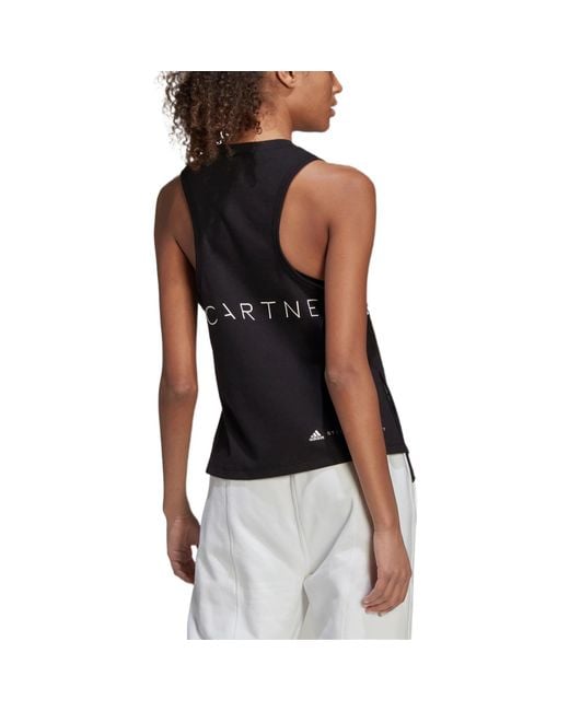 Adidas Black (Wmns) By Stella Mccartney Sportswear Logo Tank Top