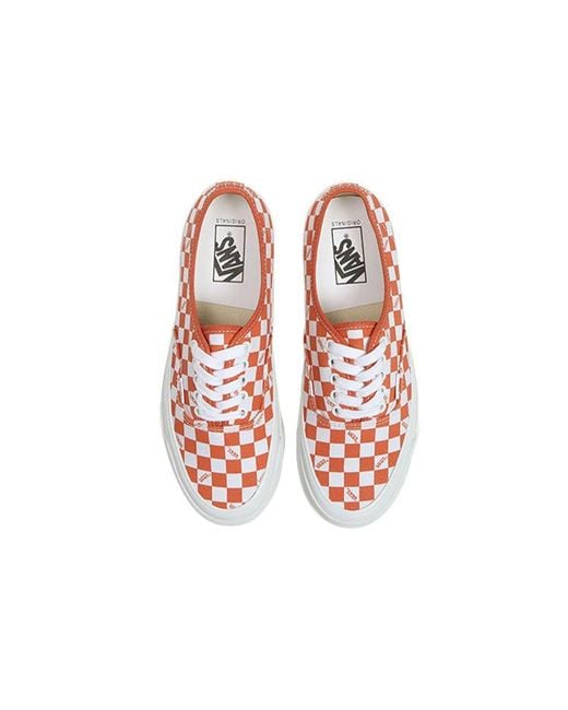 Vans Red Og Authentic Lx 'Mecca Checkerboard' for men