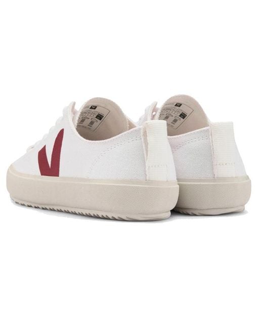 Veja White Nova Canvas Marsala' for men