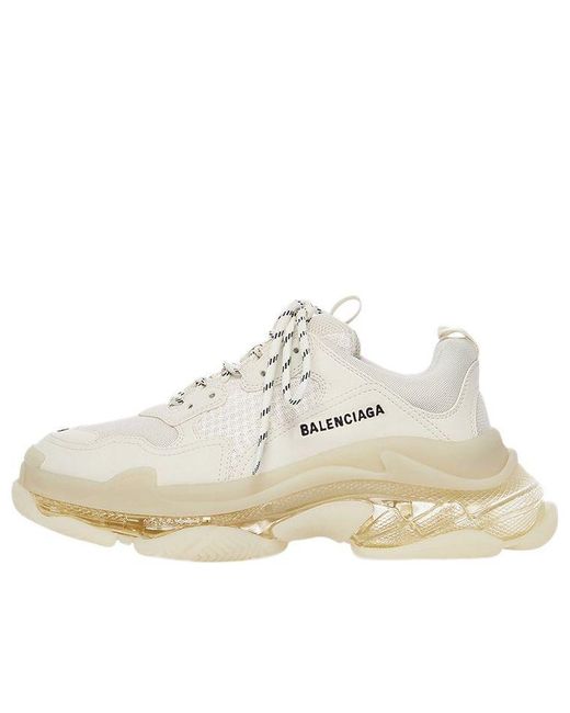 Balenciaga White Triple S Sneaker 'Clear Sole for men