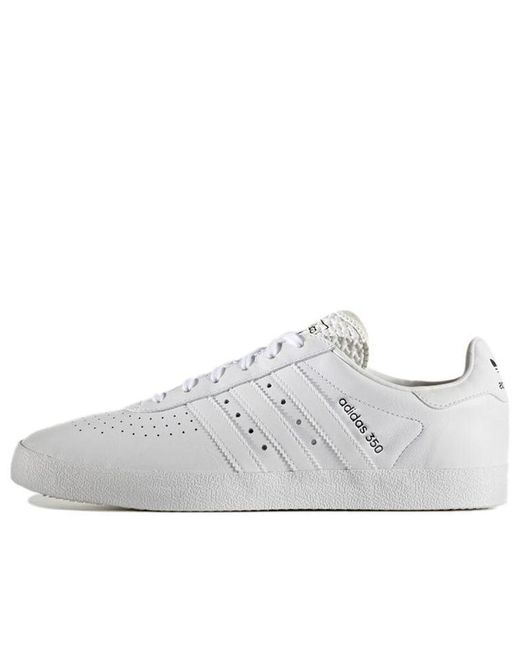 Adidas White Originals 350 Wear-Resistant Non-Slip Minimalistic Casual Skateboarding Shoes for men