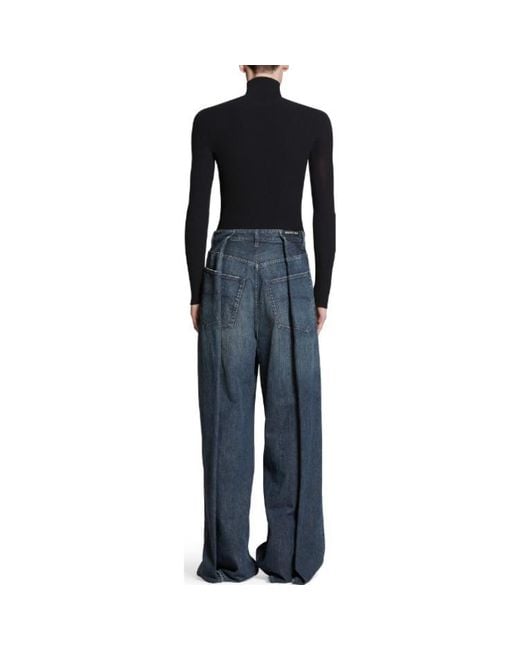 Balenciaga Blue Double Side Pants 'Dark' for men