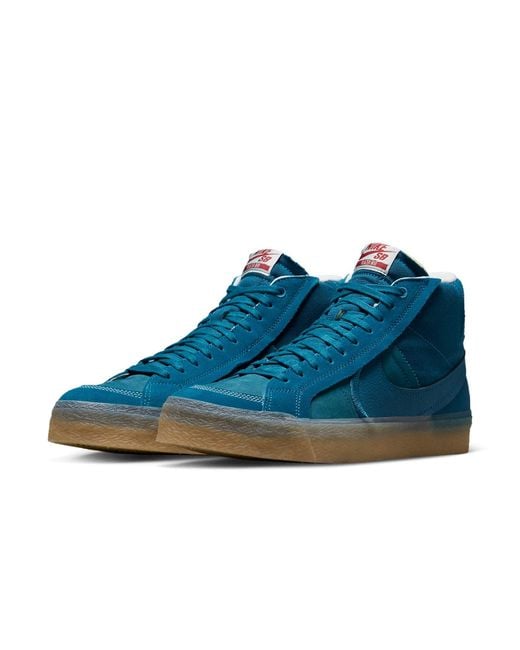 Nike Blue Zoom Blazer Mid Premium Plus Sb Gum' for men