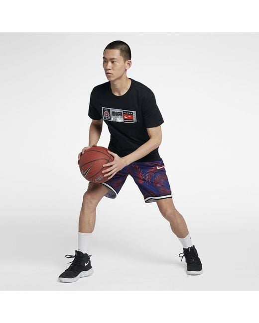 Nike Black Dri-Fit Basketball Athleisure Casual Sports Quick Dry Short Sleeve for men