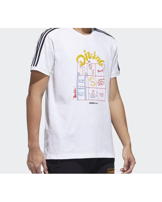 Adidas White Neo M Pnda 3S Lg T T-Shirt for men