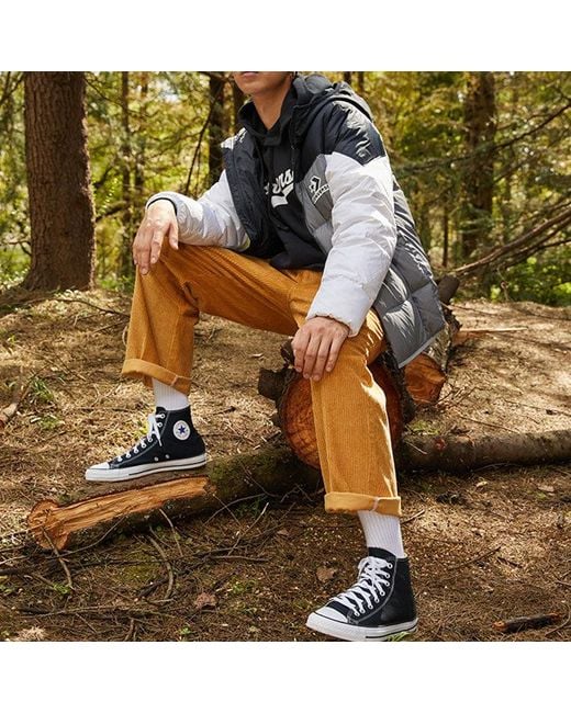 Converse Gray Classic Casual Warm Hooded Down Jacket for men