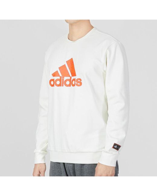 Adidas White Cm Gfx Crew for men