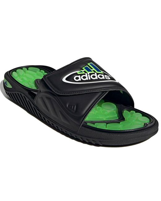 Adidas Blue Reptossage Slides Cozy Wear-Resistant Flat Heel Sports Slippers for men