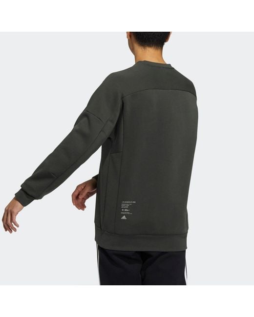 Adidas Green Crew Swert Logo Sports Pullover for men