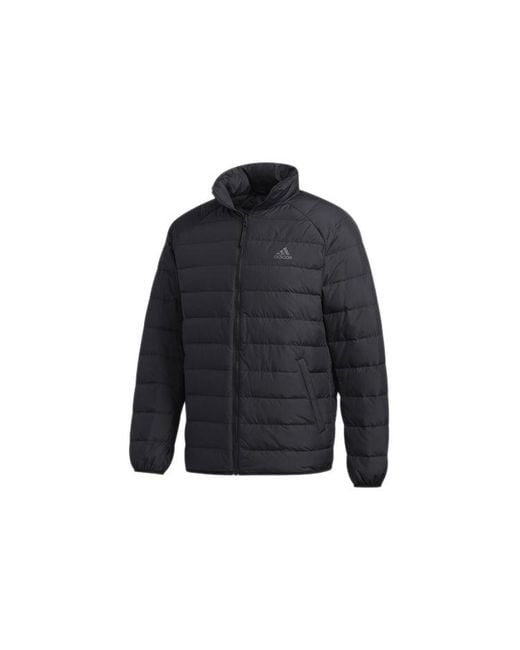 Adidas Blue 3In1 Down Jkt Multiple Pockets Outdoor Sports Detachable Hooded Down Jacket for men
