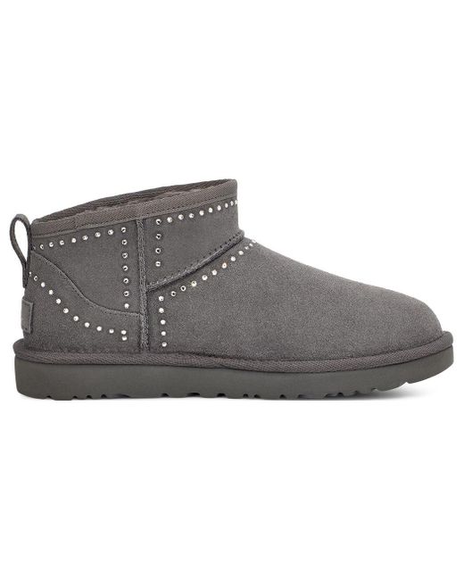 Ugg Gray (Wmns) Classic Ultra Mini Bling 'Dark'