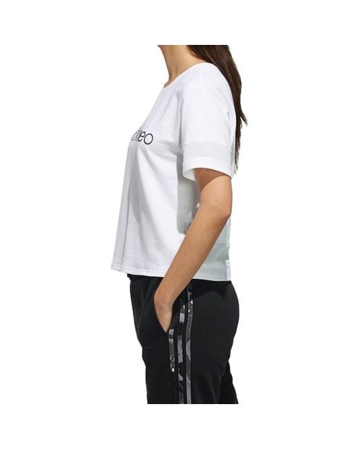Adidas Gray (Wmns) Neo Sweat Hd Ss Sports Round-Neck