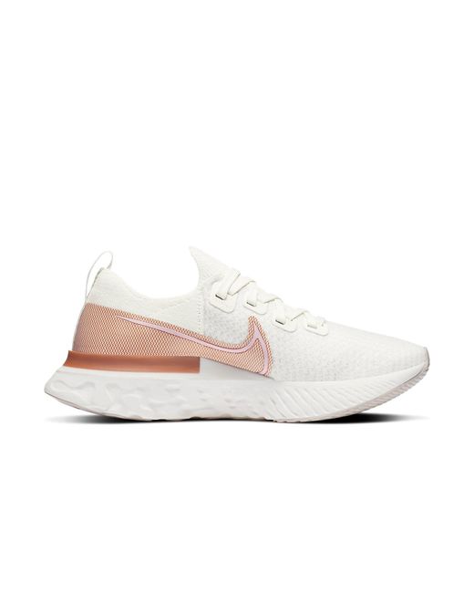 Nike White (Wmns) React Infinity Run Flyknit 'Sail Metallic Copper'