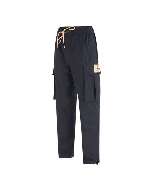 Nike Black Flight Heritage Big Pocket Cargo Woven Drawstring Casual Joggers/Pants/Trousers Autumn for men