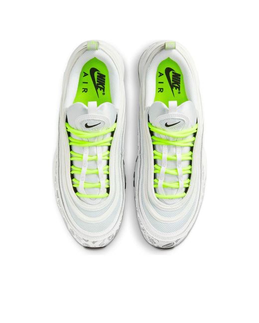 Nike White Air Max 97 'Reflective Logo Volt' for men