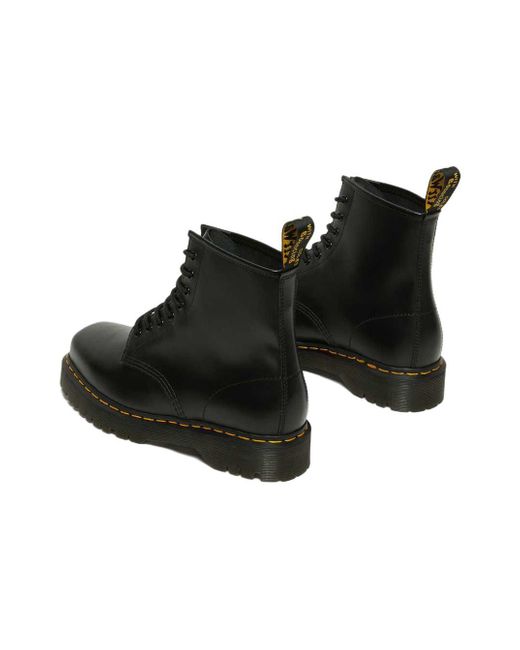 Dr. Martens Black 1460 Bex Squared Toe Leather Lace Up Boots