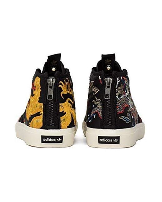 Adidas Black Footpatrol X Juice X Matchcourt Mid 'Dragon' for men