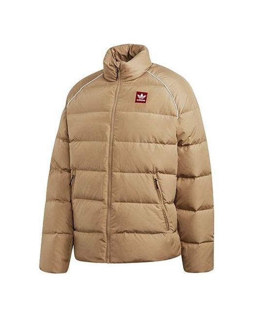 Adidas Natural Originals Adicol Jacket 1 Stay Warm Solid Color Raglan Sleeve Stand Collar Down Jacket for men