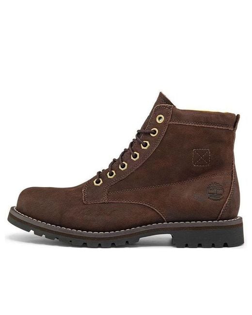 Timberland Brown Redwood Falls Wide Fit Waterproof Boots 'Dark Full Grain' for men