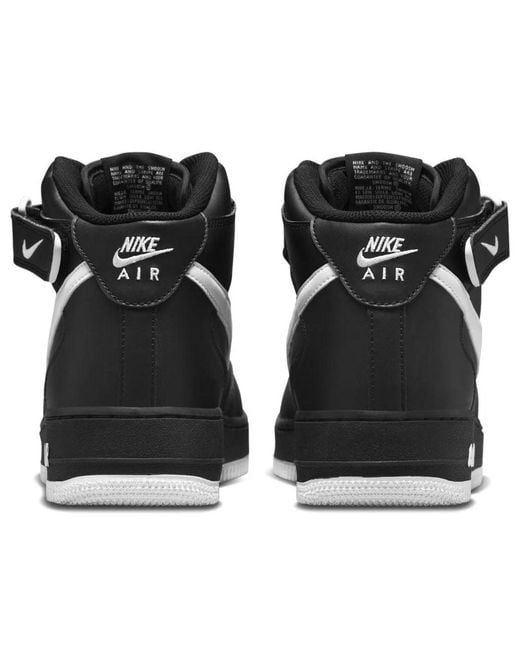 Nike Air Force 1 Mid '07 Shoes In Black, for men
