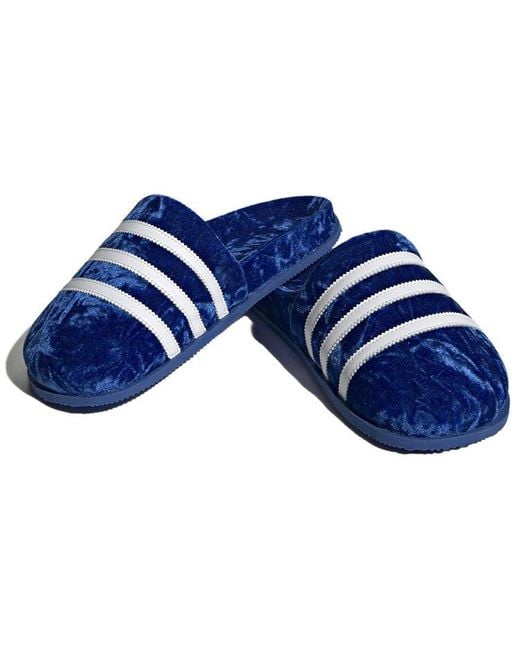 Adidas Blue Adimule Slide Velvet' for men