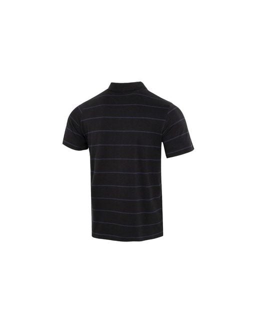 Adidas Black Fi Stripe Polo Athleisure Casual Sports Short Sleeve Polo Shirt for men