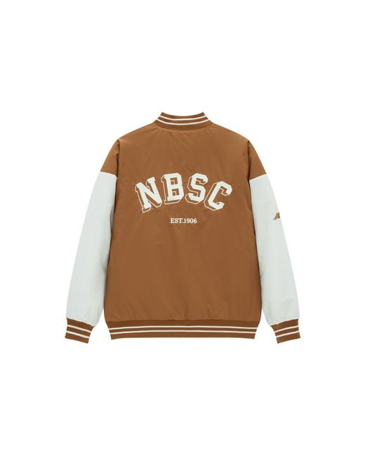 New Balance Brown Baseball Varsity Jacket