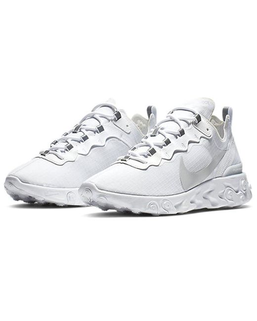 Nike White React Element 55 'Pure Platinum' for men