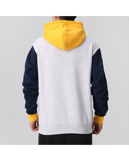 Adidas Blue Originals Globe Hdy Colorblock Logo Printing Fleece Lined for men