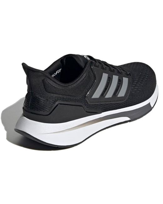 Adidas Black Eq21 Run Iron Metallic' for men