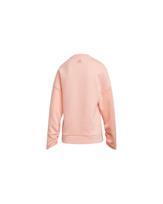 Adidas Pink (Wmns) Crew Dk Emby Sweatshirt