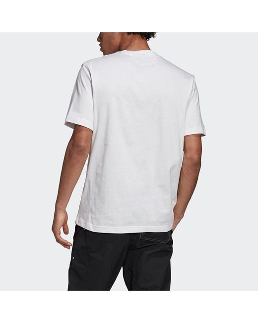 Adidas White Originals Adv Graphic Tee Alphabet Printing Sports Short Sleeve for men