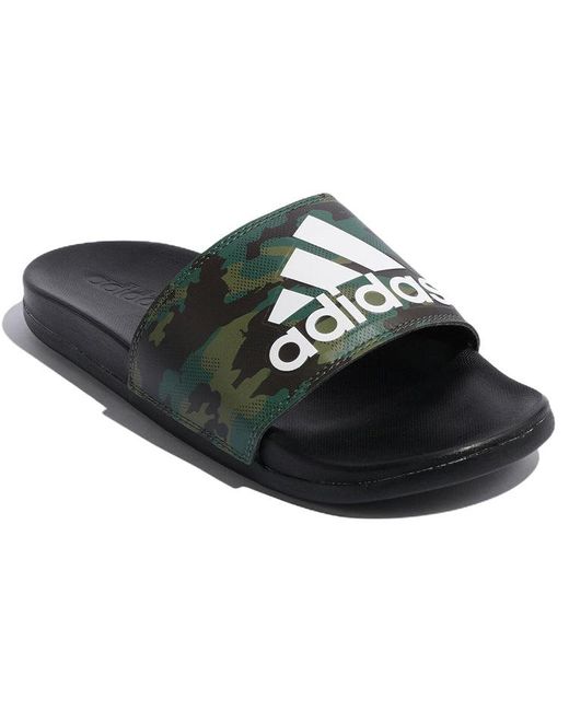 Adidas Green Adilette Comfort Slide Camo'