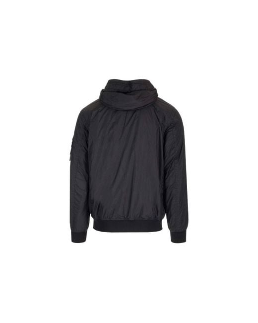 Stone Island Black Garment Dyed Crinkle Reps Ny Jacket for men