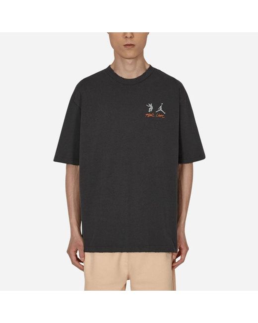 Nike Black X Union Crossover Solid Color Breathable Logo Round Neck Short Sleeve Us Edition for men