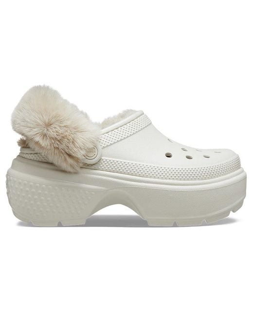 CROCSTM White Stomp Lined Clogs