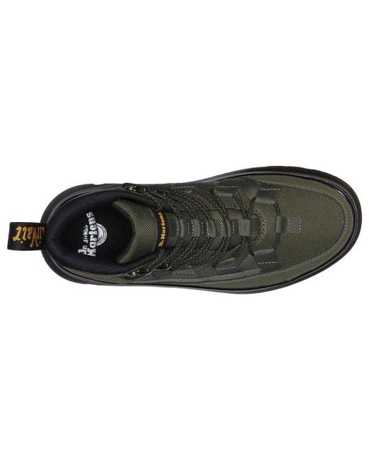 Dr. Martens Green Boury Leather Casual Boots 'Khaki'