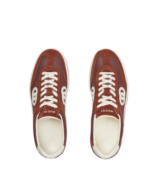 Gucci Brown Interlocking Suede for men