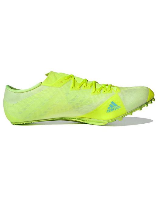 Adidas Yellow Adizero Prime Sprint Spikes for men