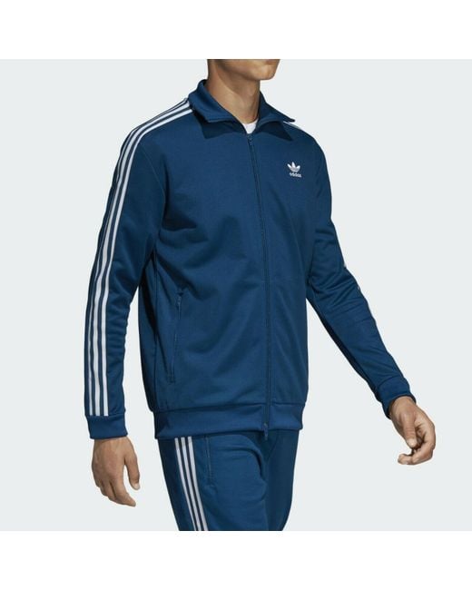 Adidas Blue Originals Firebird Track Jacket Zipper Tournament Sports Stand Collar for men