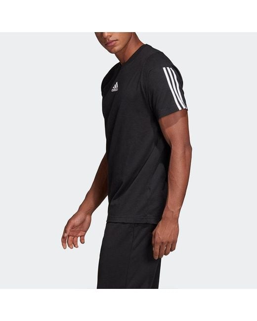 Adidas Black Must Haves 3-Stripes Sport T-Shirt 'Core' for men