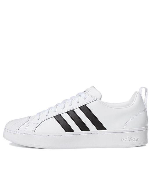 Adidas White Streetcheck Cloudfoam Court Low for men