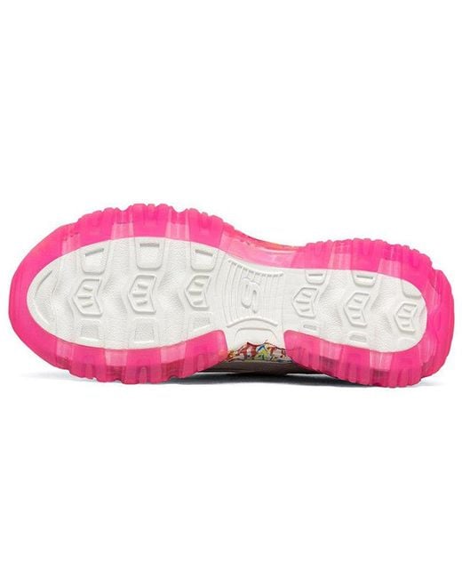 Skechers Pink (Wmns) James Goldcrown X D'Lites Crystal Low Top Running Shoes